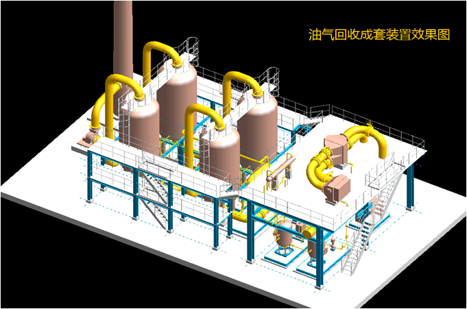 新疆某油氣回收裝置三維工程設計
